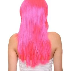 HPO Party Girl Adult Wig | Neon Pink Party Ready Fancy Cosplay Halloween Wig | Premium Breathable Capless Cap 11 HPO Party Girl Adult Wig | Neon Pink Party Ready Fancy Cosplay Halloween Wig | Premium Breathable Capless Cap