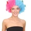 HPO Afro Ken Unisex Wig | Jumbo Pink & Sky Cosplay Halloween Wig | Premium Breathable Capless Cap Women's