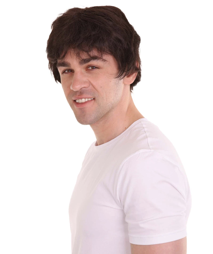 HPO Men Fancy Brown Short Wig | Premium Breathable Capless Cap 3 HPO Men Fancy Brown Short Wig | Premium Breathable Capless Cap