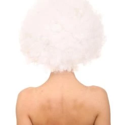 HPO Glow-In-The-Dark Unisex Afro Wig | White Jumbo Super Size Stage/Event Fancy Halloween Wig | Premium Breathable Capless Cap 12 HPO Glow-In-The-Dark Unisex Afro Wig | White Jumbo Super Size Stage/Event Fancy Halloween Wig | Premium Breathable Capless Cap