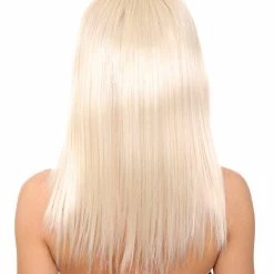 HPO Blonde Pink Rock Star Princess Womens Wig | Long Royal Cosplay Halloween Wig | Premium Breathable Capless Cap Women's 12 HPO Blonde Pink Rock Star Princess Womens Wig | Long Royal Cosplay Halloween Wig | Premium Breathable Capless Cap Women's