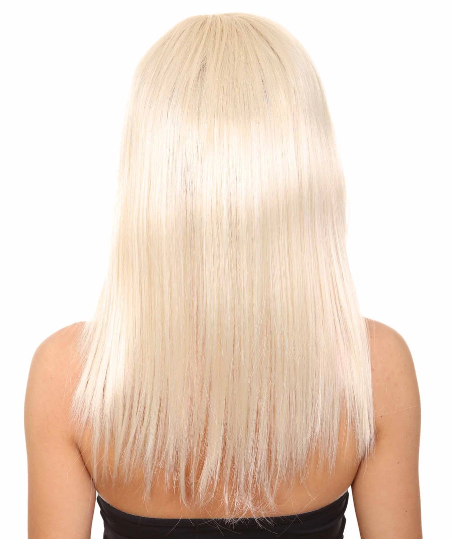 HPO Blonde Pink Rock Star Princess Womens Wig | Long Royal Cosplay Halloween Wig | Premium Breathable Capless Cap Women's 4 HPO Blonde Pink Rock Star Princess Womens Wig | Long Royal Cosplay Halloween Wig | Premium Breathable Capless Cap Women's