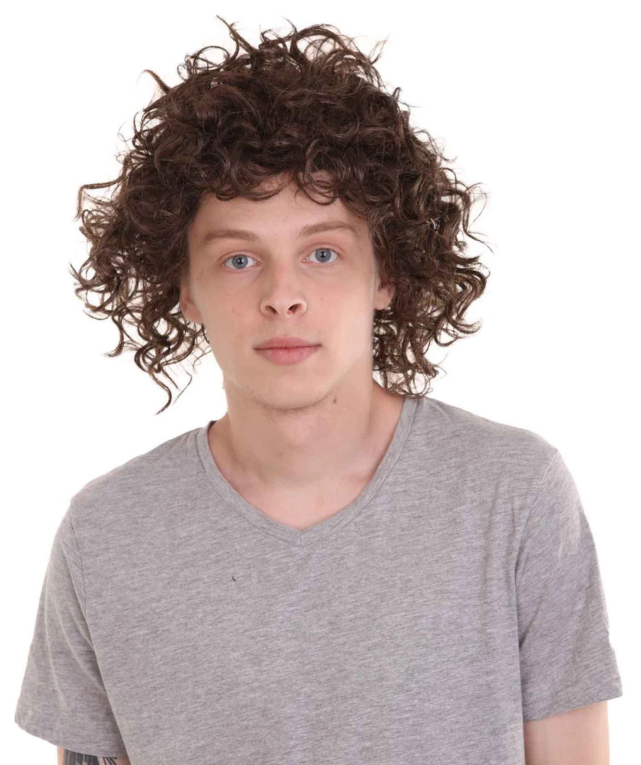 HPO Movie Mens Wig | Black Curly Cosplay Wig | Premium Breathable Capless Cap Men's 2 HPO Movie Mens Wig | Black Curly Cosplay Wig | Premium Breathable Capless Cap Men's