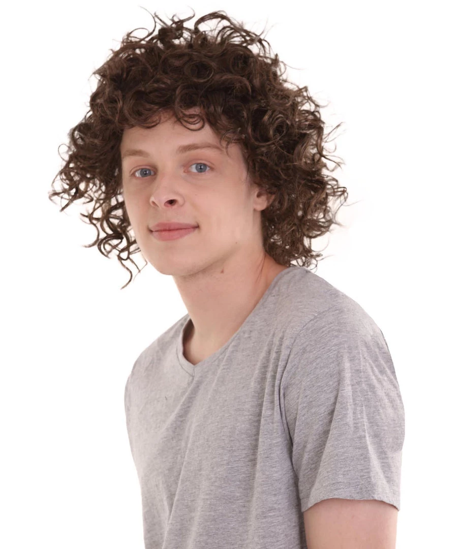 HPO Movie Mens Wig | Black Curly Cosplay Wig | Premium Breathable Capless Cap Men's 1 HPO Movie Mens Wig | Black Curly Cosplay Wig | Premium Breathable Capless Cap Men's