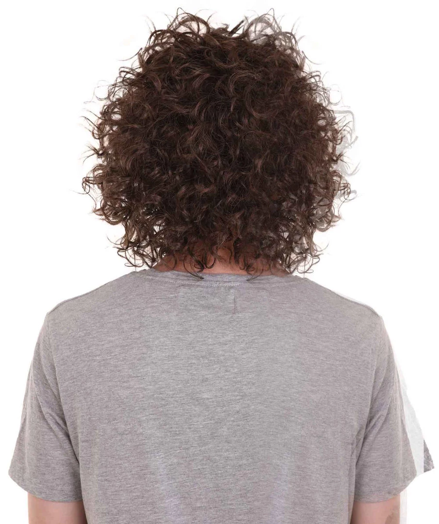 HPO Movie Mens Wig | Black Curly Cosplay Wig | Premium Breathable Capless Cap Men's 4 HPO Movie Mens Wig | Black Curly Cosplay Wig | Premium Breathable Capless Cap Men's