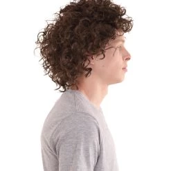 HPO Movie Mens Wig | Black Curly Cosplay Wig | Premium Breathable Capless Cap Men's 13 HPO Movie Mens Wig | Black Curly Cosplay Wig | Premium Breathable Capless Cap Men's