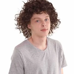 HPO Movie Mens Wig | Black Curly Cosplay Wig | Premium Breathable Capless Cap Men's 14 HPO Movie Mens Wig | Black Curly Cosplay Wig | Premium Breathable Capless Cap Men's