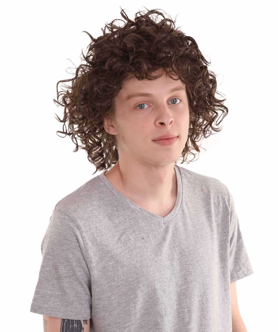 HPO Movie Mens Wig | Black Curly Cosplay Wig | Premium Breathable Capless Cap Men's 6 HPO Movie Mens Wig | Black Curly Cosplay Wig | Premium Breathable Capless Cap Men's