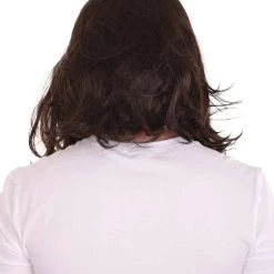 HPO Mens Old Vampire Wig & Full Beard Set | Cosplay Halloween Wig | Premium Breathable Capless Cap