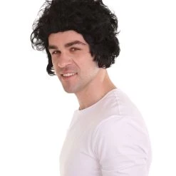 HPO Men's Men 50's Pompadour Black Wig | Premium Breathable Capless Cap 12 HPO Men's Men 50's Pompadour Black Wig | Premium Breathable Capless Cap