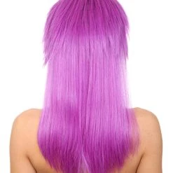 HPO Men's Womens Glamour Wig | Purple Stage/Event Fancy Halloween Wig | Premium Breathable Capless Cap