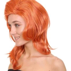 HalloweenPartyOnline Men's Jessica Rabbit Womens Wig | Orange Party Ready Fancy Cosplay Halloween Wig | Premium Breathable Capless Cap