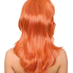 HalloweenPartyOnline Men's Jessica Rabbit Womens Wig | Orange Party Ready Fancy Cosplay Halloween Wig | Premium Breathable Capless Cap