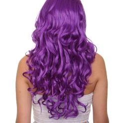 HPO Long Curly Purple Womens Wig | Stage Event Party Ready Colorful Wig | Premium Breathable Capless Cap Men's 9 HPO Long Curly Purple Womens Wig | Stage Event Party Ready Colorful Wig | Premium Breathable Capless Cap Men's