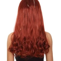 HPO Retro Rock Star Womens Wig | Red & White Halloween Wig | Premium Breathable Capless Cap Women's 12 HPO Retro Rock Star Womens Wig | Red & White Halloween Wig | Premium Breathable Capless Cap Women's