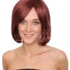 HPO French Women Wig | Short Wine Red Bob Wig | Premium Breathable Capless Cap
