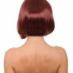 HPO French Women Wig | Short Wine Red Bob Wig | Premium Breathable Capless Cap 12 HPO French Women Wig | Short Wine Red Bob Wig | Premium Breathable Capless Cap