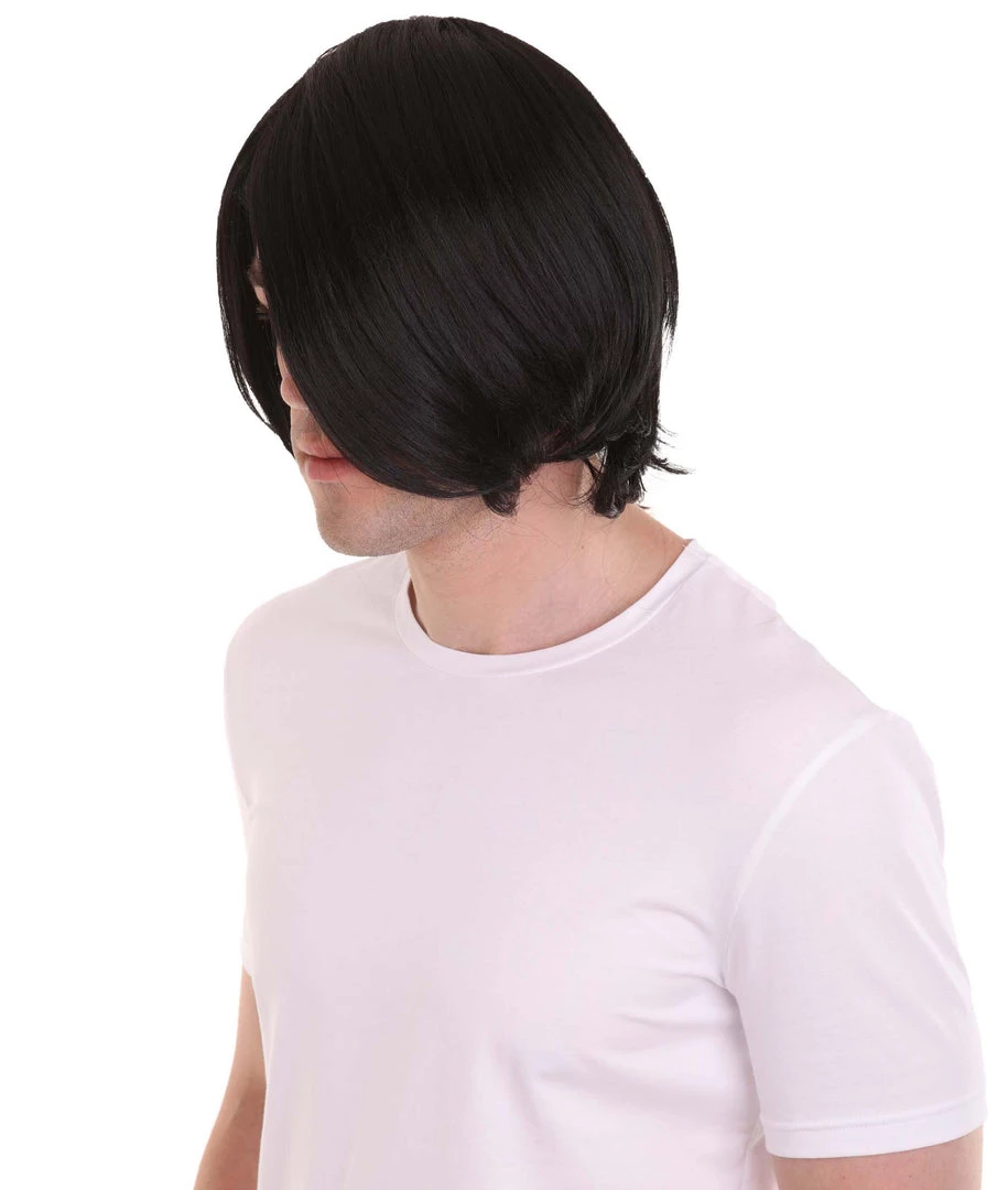 HPO King Of Pop Mens Wig | Black Pop Star Celebrity Wig | Premium Breathable Capless Cap Men's 4 HPO King Of Pop Mens Wig | Black Pop Star Celebrity Wig | Premium Breathable Capless Cap Men's