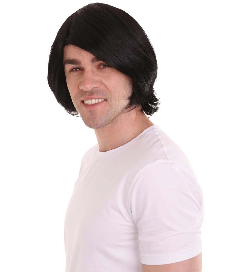 HPO King Of Pop Mens Wig | Black Pop Star Celebrity Wig | Premium Breathable Capless Cap Men's 1 HPO King Of Pop Mens Wig | Black Pop Star Celebrity Wig | Premium Breathable Capless Cap Men's