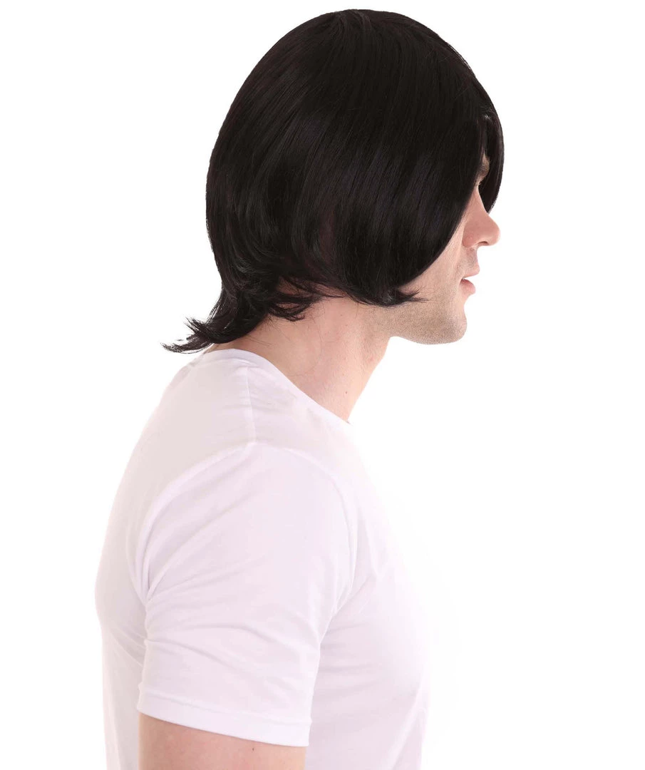 HPO King Of Pop Mens Wig | Black Pop Star Celebrity Wig | Premium Breathable Capless Cap Men's 6 HPO King Of Pop Mens Wig | Black Pop Star Celebrity Wig | Premium Breathable Capless Cap Men's