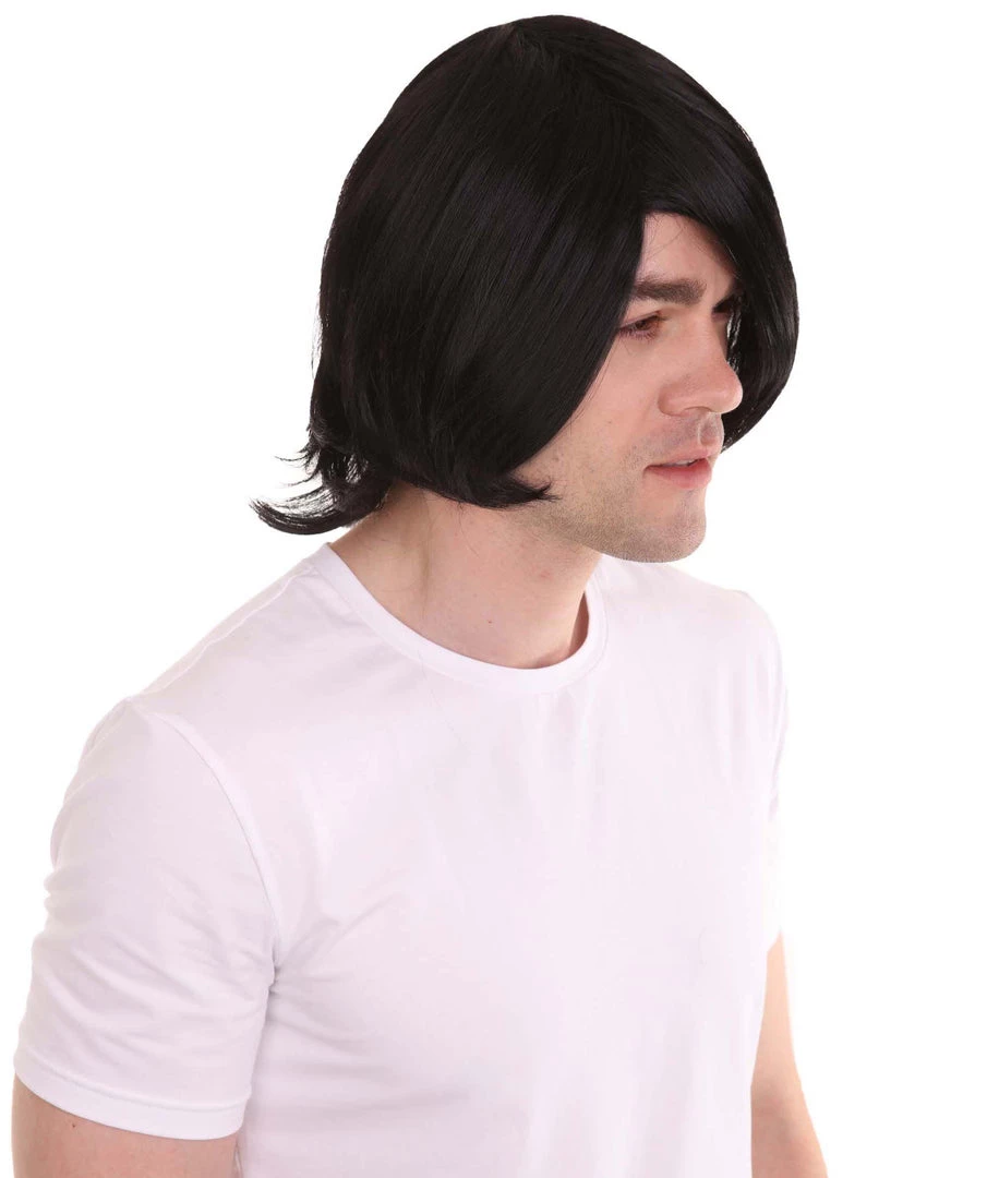 HPO King Of Pop Mens Wig | Black Pop Star Celebrity Wig | Premium Breathable Capless Cap Men's 7 HPO King Of Pop Mens Wig | Black Pop Star Celebrity Wig | Premium Breathable Capless Cap Men's