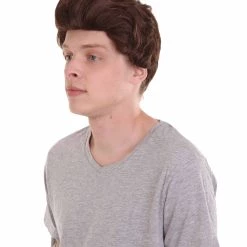 HPO Vampire Mens Wig | Black All Back Cosplay Halloween Wig | Premium Breathable Capless Cap Men's