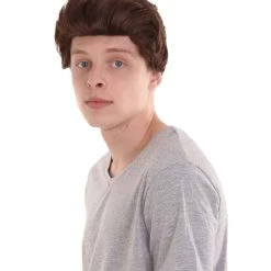 HPO Vampire Mens Wig | Black All Back Cosplay Halloween Wig | Premium Breathable Capless Cap Men's