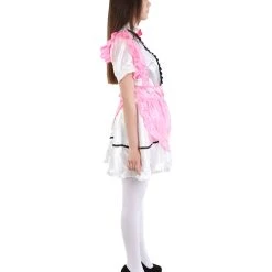 HPO Adult Women's Anime Cosplay French Maid Fancy Uniform Costume | Dark Pink Cosplay Costume 13 HPO Adult Women's Anime Cosplay French Maid Fancy Uniform Costume | Dark Pink Cosplay Costume