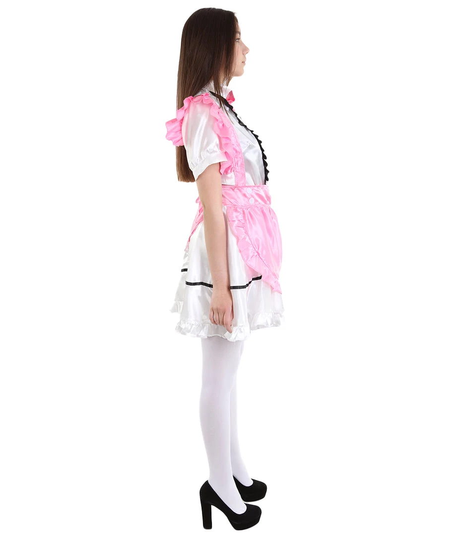 HPO Adult Women's Anime Cosplay French Maid Fancy Uniform Costume | Dark Pink Cosplay Costume 6 HPO Adult Women's Anime Cosplay French Maid Fancy Uniform Costume | Dark Pink Cosplay Costume