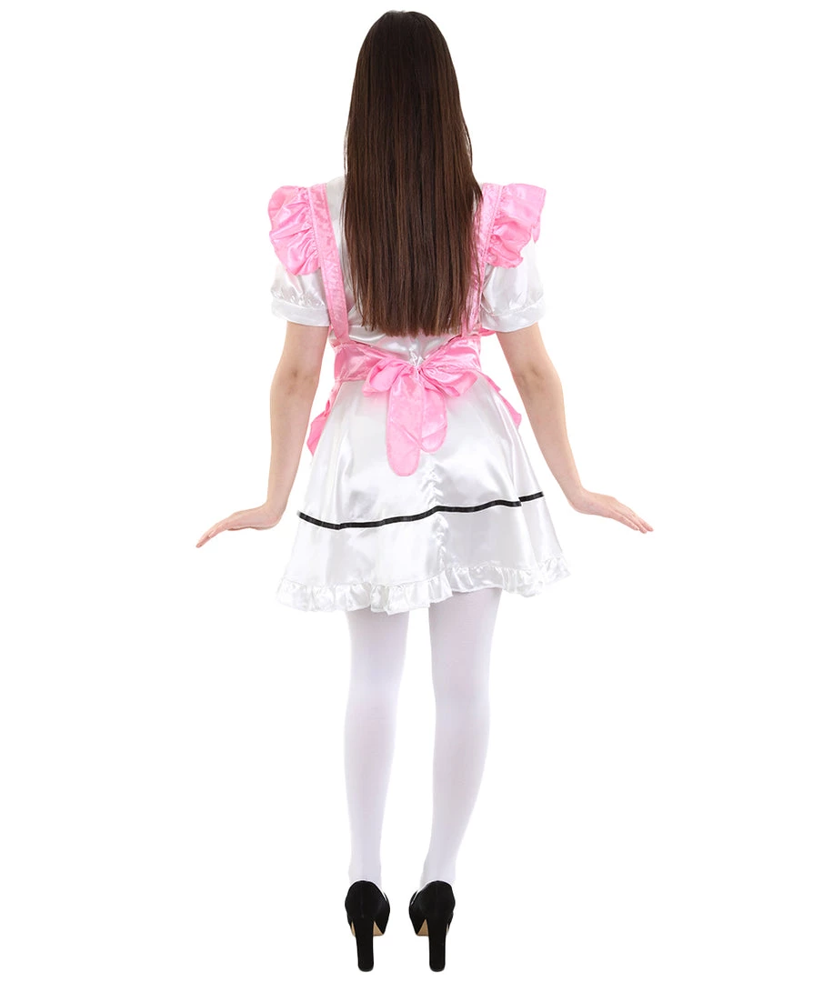 HPO Adult Women's Anime Cosplay French Maid Fancy Uniform Costume | Dark Pink Cosplay Costume 5 HPO Adult Women's Anime Cosplay French Maid Fancy Uniform Costume | Dark Pink Cosplay Costume