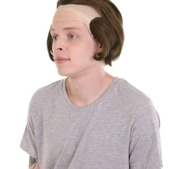 HPO Horror Movie Mens Wig | Dark Auburn Wig With Bald Cap 11 HPO Horror Movie Mens Wig | Dark Auburn Wig With Bald Cap