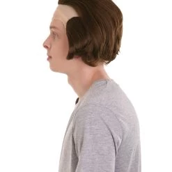 HPO Horror Movie Mens Wig | Dark Auburn Wig With Bald Cap 12 HPO Horror Movie Mens Wig | Dark Auburn Wig With Bald Cap