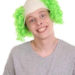 HPO Mens Scary Bald Clown Curly Wigs Collection | Cosplay Halloween Wigs Men's