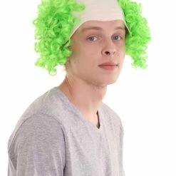 HPO Mens Scary Bald Clown Curly Wigs Collection | Cosplay Halloween Wigs Men's
