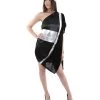 HPO Adult Women's Grecian Toga Costume | Silver Black Cosplay Costume