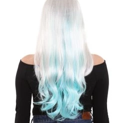 HPO Long Since Womens Wig | Blue & Blonde Celebrity Wig | Premium Breathable Capless Cap 12 HPO Long Since Womens Wig | Blue & Blonde Celebrity Wig | Premium Breathable Capless Cap