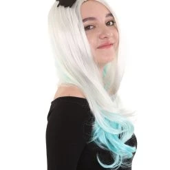 HPO Long Since Womens Wig | Blue & Blonde Celebrity Wig | Premium Breathable Capless Cap 13 HPO Long Since Womens Wig | Blue & Blonde Celebrity Wig | Premium Breathable Capless Cap