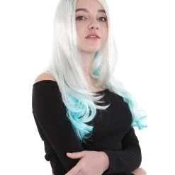 HPO Long Since Womens Wig | Blue & Blonde Celebrity Wig | Premium Breathable Capless Cap 14 HPO Long Since Womens Wig | Blue & Blonde Celebrity Wig | Premium Breathable Capless Cap