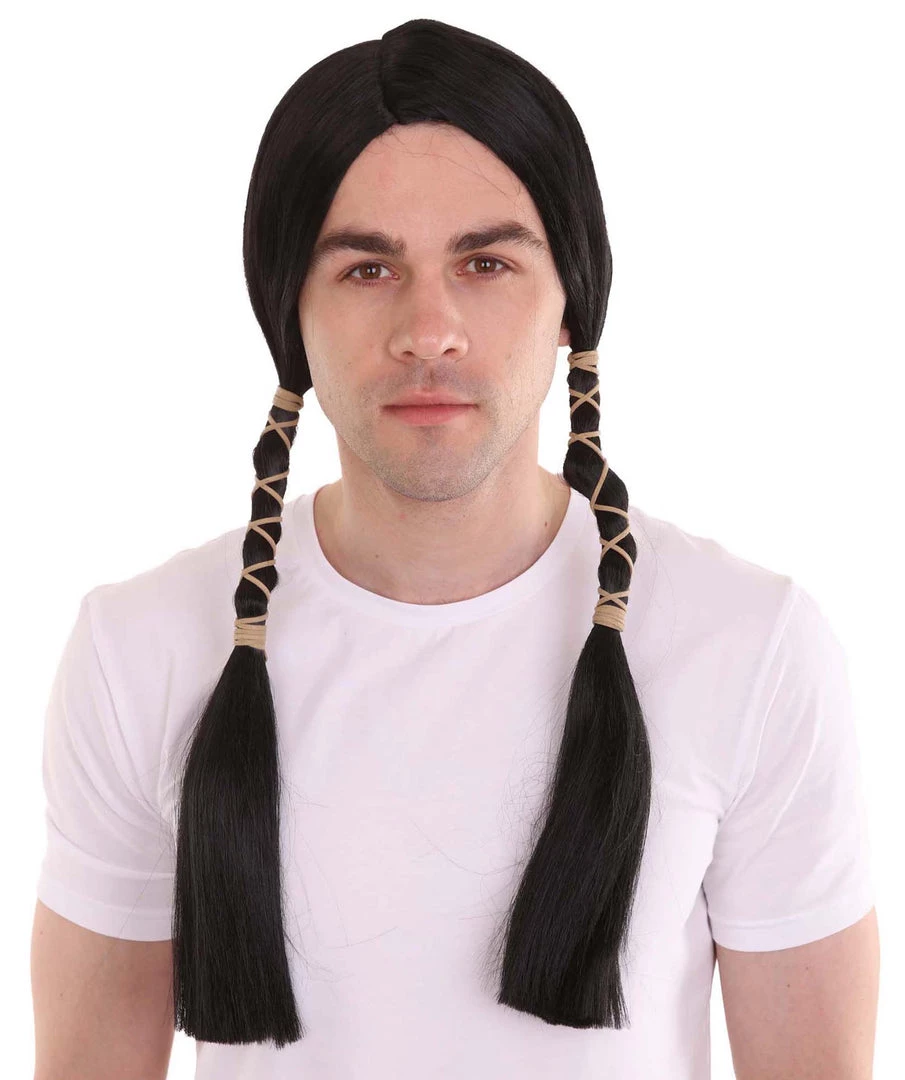 HPO Men's Men Indian Maiden Black Wig | Premium Breathable Capless Cap 1 HPO Men's Men Indian Maiden Black Wig | Premium Breathable Capless Cap