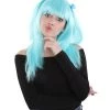 HPO Game Womens Wig | Light Blue Cosplay Wig | Premium Breathable Capless Cap Men's