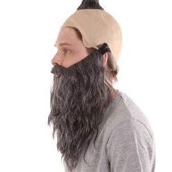 HPO Dwarf Anime Mens Wig | Full Beard And Mustaches Set Wig Men's