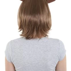 HPO Men's Deer Angel Womens Wig | Brown Cosplay Wig W/ Ears | Premium Breathable Capless Cap