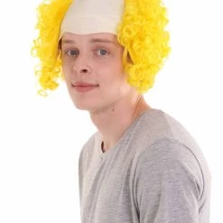 HPO Mens Scary Bald Clown Curly Wigs Collection | Cosplay Halloween Wigs Men's