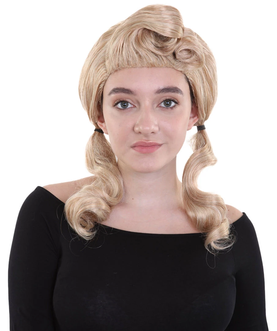 HPO Men's Singer Womens Blonde Ponytail Wig | Pop Star Rock Wig | Premium Breathable Capless Cap 2 HPO Men's Singer Womens Blonde Ponytail Wig | Pop Star Rock Wig | Premium Breathable Capless Cap
