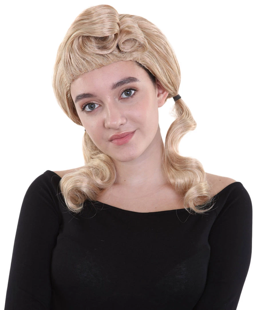 HPO Men's Singer Womens Blonde Ponytail Wig | Pop Star Rock Wig | Premium Breathable Capless Cap 1 HPO Men's Singer Womens Blonde Ponytail Wig | Pop Star Rock Wig | Premium Breathable Capless Cap