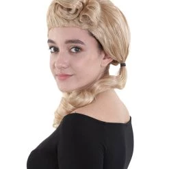 HPO Men's Singer Womens Blonde Ponytail Wig | Pop Star Rock Wig | Premium Breathable Capless Cap 12 HPO Men's Singer Womens Blonde Ponytail Wig | Pop Star Rock Wig | Premium Breathable Capless Cap