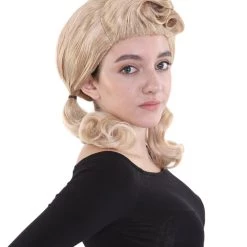 HPO Men's Singer Womens Blonde Ponytail Wig | Pop Star Rock Wig | Premium Breathable Capless Cap 15 HPO Men's Singer Womens Blonde Ponytail Wig | Pop Star Rock Wig | Premium Breathable Capless Cap