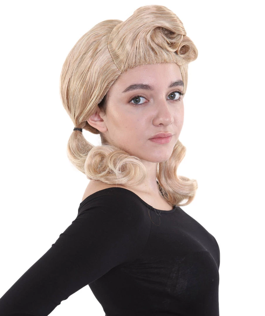 HPO Men's Singer Womens Blonde Ponytail Wig | Pop Star Rock Wig | Premium Breathable Capless Cap 6 HPO Men's Singer Womens Blonde Ponytail Wig | Pop Star Rock Wig | Premium Breathable Capless Cap