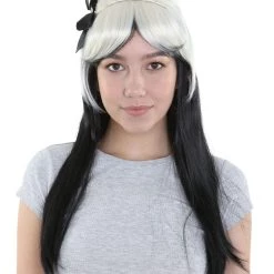HPO Men's New Rave Long Womens Wig | Blonde Black Long Cosplay Halloween Wig | Premium Breathable Capless Cap