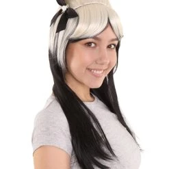 HPO Men's New Rave Long Womens Wig | Blonde Black Long Cosplay Halloween Wig | Premium Breathable Capless Cap 14 HPO Men's New Rave Long Womens Wig | Blonde Black Long Cosplay Halloween Wig | Premium Breathable Capless Cap